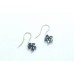 Earrings Silver 925 Sterling Dangle Drop Women Sapphire Stone Handmade Gift B655